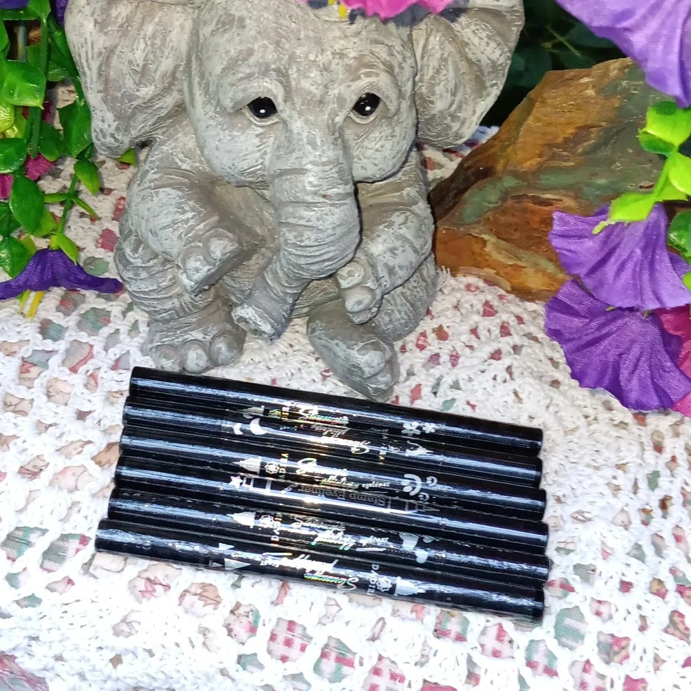 🆕LAST SET🌹2 IN 1 BLACK STAMP & EYELINER 6 PC SET, WATERPROOF & SMUDGE PROOF